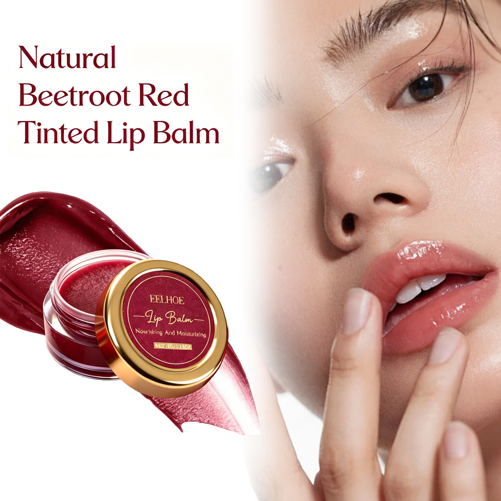 Shea Butter Raw - Bálsamo Labial Vermelho de Beterraba com