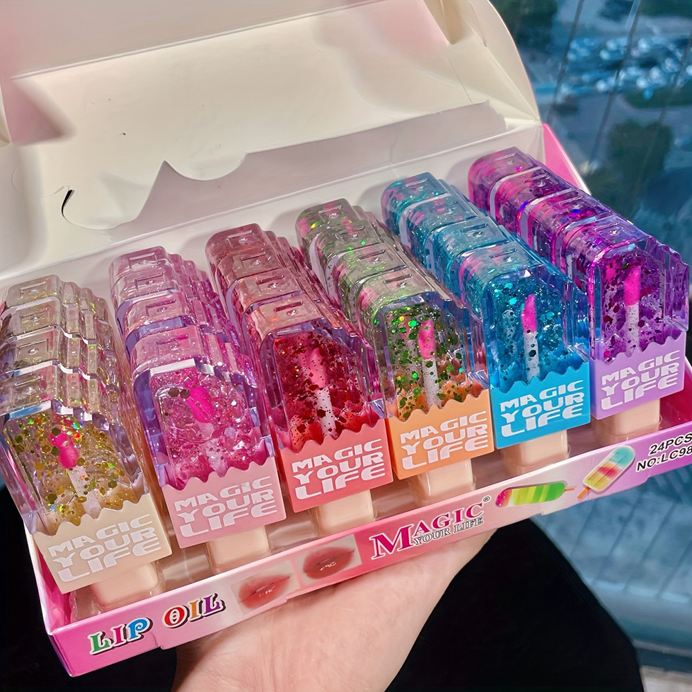 24pcs Gloss Labial Colorido co - Shea Butter Raw avaliação e preço